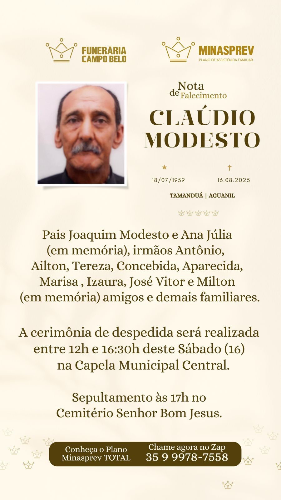 FUNERARIA CAMPO BELO pax minas prev