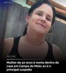 Mulher de 50 anos é morta dentro de casa em Campo do Meio; ex é o principal suspeito